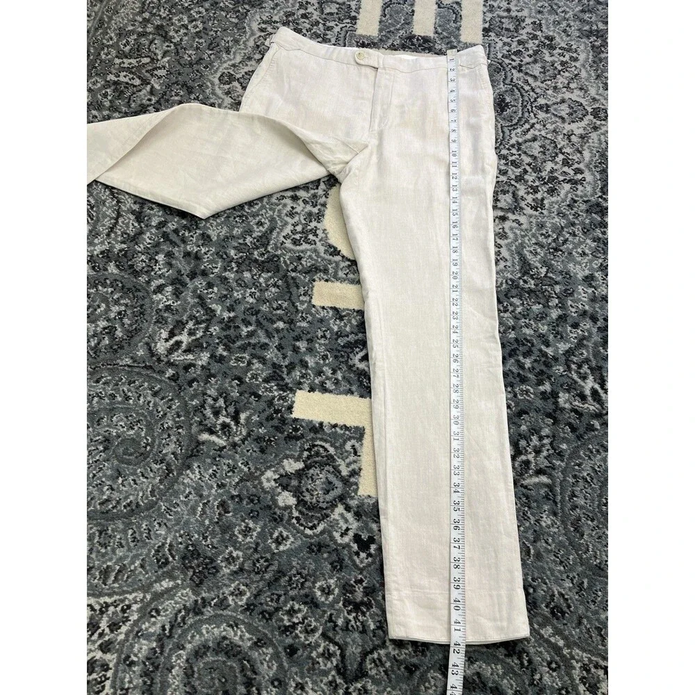 Suitsupply Brentwood Men’s Linen Trousers Classic Pants Size 50